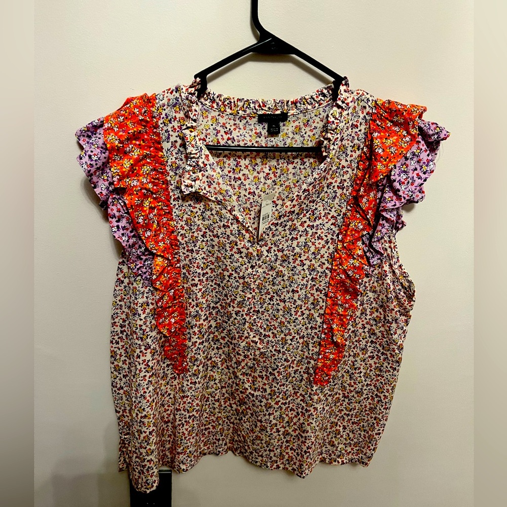 Ann Taylor floral sleeveless top